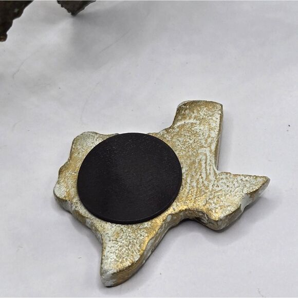 "5/$25" Handcrafted Clay Cowprint State Of Texas Muni Fridge Magnet - Picture 3 of 4